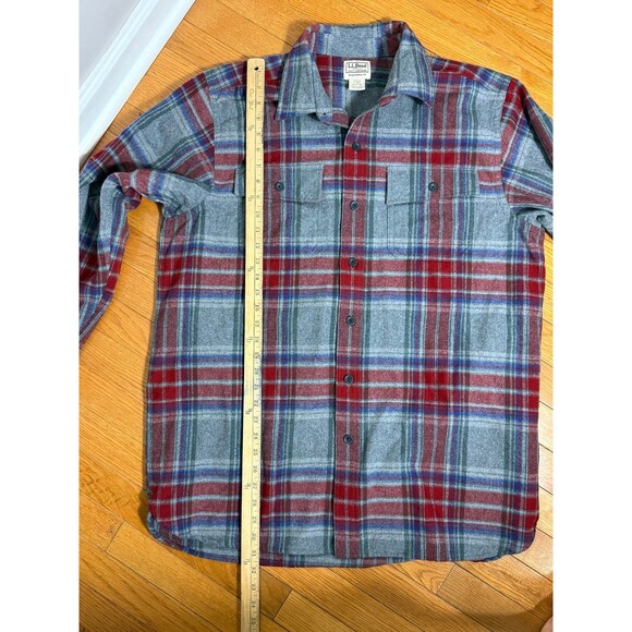 L.L. Bean Chamois Cloth Shirt, Traditional Fit Flannel Men’s L - Picture 6 of 7
